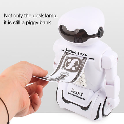 Multi-function Robot Piggy Bank Desk Lamp Code Money Box for Children-garmade.com