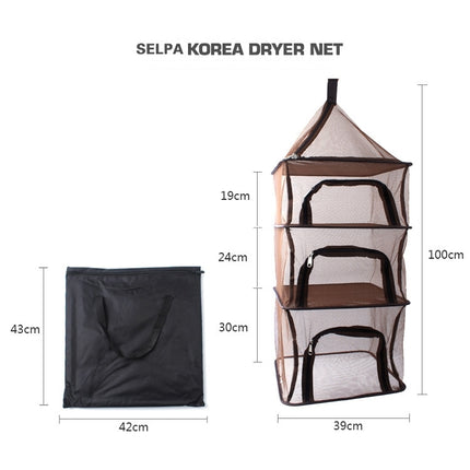 Multi-function Foldable Four Layers Outdoor Camping Mesh Drying Storage Shelf, Dryer Net-garmade.com