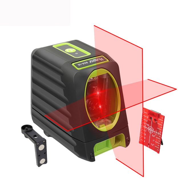 BOX-1R 1V1H 40mW & 10mW 2 Line Red Beam Laser Level Covering Walls and Floors (Red)-garmade.com