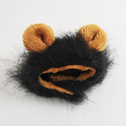 Lion Style Cute Pet Clothes for Regular Size Cats or Small Dogs with About 26cm Head Girth(Black)-garmade.com