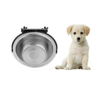 Stainless Steel Suspension Style Dog Feeding Bowl, Size: S-garmade.com