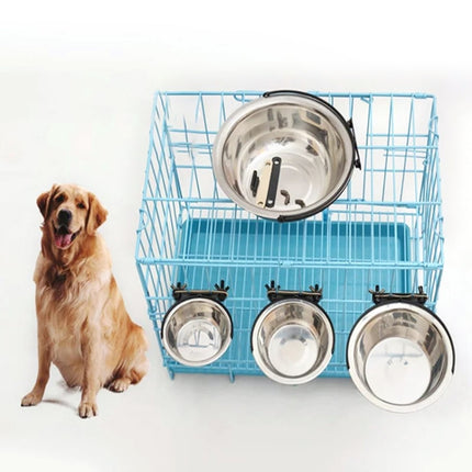 Stainless Steel Suspension Style Dogt Feeding Bowl, Size: L-garmade.com