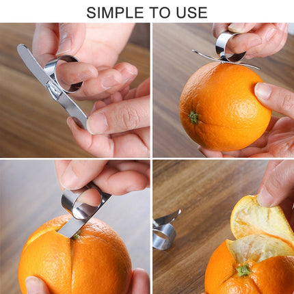 5 PCS Stainless Steel Finger Open Orange Peeler Parer Tool-garmade.com