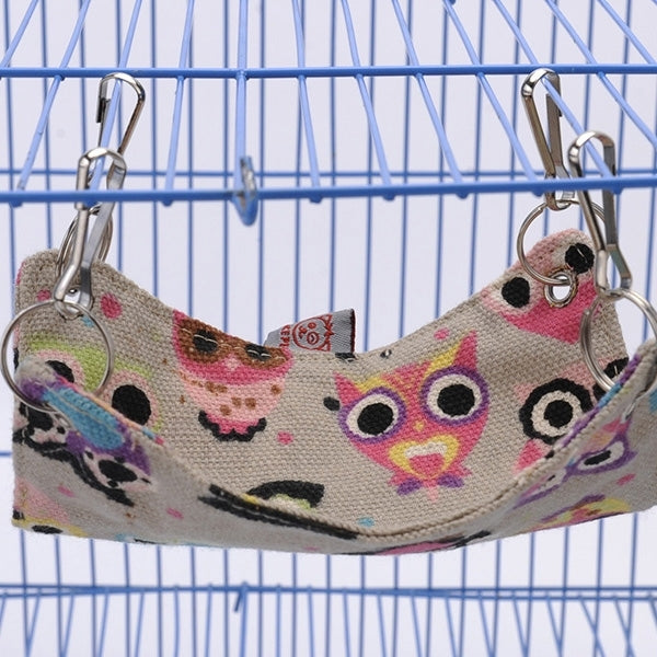 Pet Canvas Hammock Nice And Warm Cat Hammock Hamster Mat Nest Pet Bed,Medium,Size:33*30cm,Random Color Delivery