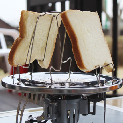 Outdoor Camping Tools 4 Slice Stainless Steel Camping Foldable Toaster Rack Toaster Tray Bread Toast Rack-garmade.com