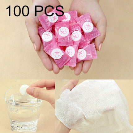 100 PCS Candy Style Portable Disposable Travel Cotton Towel, Size: 22*20cm-garmade.com