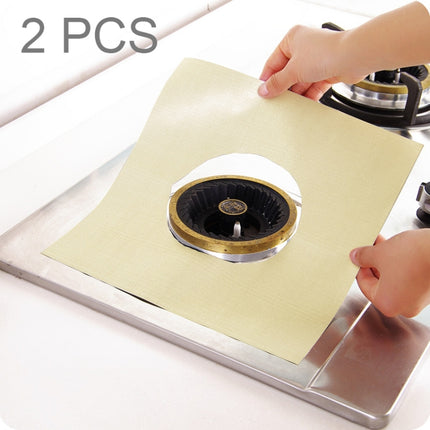 2 PCS Gas Furnace Surface Ultra-thin Fibre Material Stovetop Protective Cleaning Pad, Size: 27*27 cm (Beige)-garmade.com