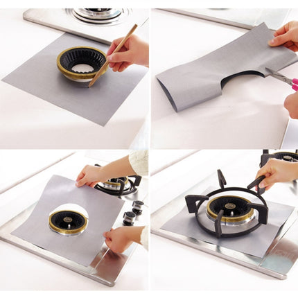 4 PCS Gas Furnace Surface Ultra-thin Fibre Material Stovetop Protective Cleaning Pad, Size: 27*27 cm (Black)-garmade.com