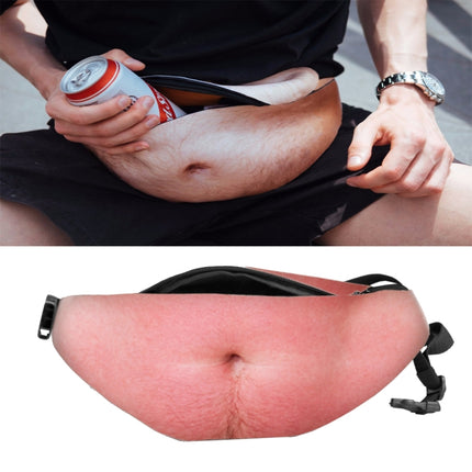 Creative Funny Anti-harassment Artificial Beer Belly Shape Outdoor Bags, Multifunctional Portable Unisex Sports Belly Waist Bag-garmade.com