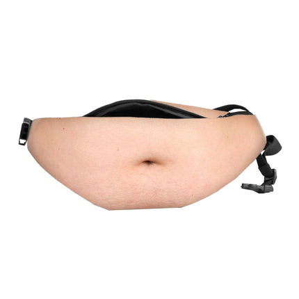 Creative Funny Anti-harassment Artificial Hairless Belly Shape Outdoor Bags, Multifunctional Portable Unisex Sports Belly Waist Bag-garmade.com