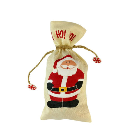 Christmas Scene Decoration Tableware Cover Christmas Creative Sackcloth Dishes Bags Gifts Bags, Random Style Delivery-garmade.com