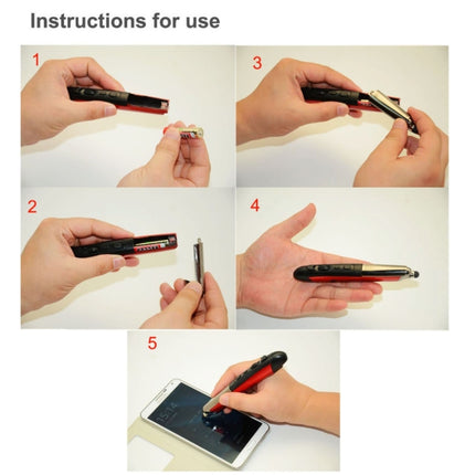 PR-08 2.4G Innovative Pen-style Handheld Wireless Smart Mouse Effective Distance: 10m(Red)-garmade.com