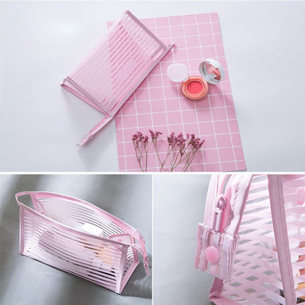 Stripe Style Portable Travel Cosmetic Organizer Bag, Size: 23*14*9cm, Random Color Delivery-garmade.com