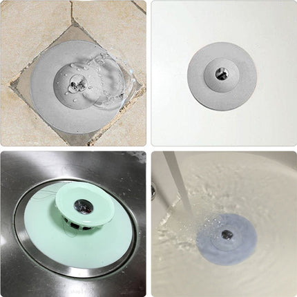 2 PCS Silicone Drain Stopper Deodorant Sink Bathtub Floor Drain Protector(Pink)-garmade.com