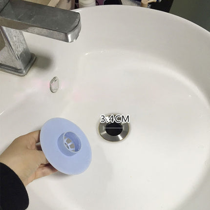 2 PCS Silicone Drain Stopper Deodorant Sink Bathtub Floor Drain Protector(Blue)-garmade.com