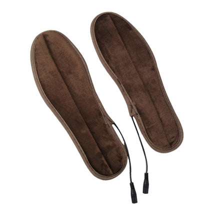 USB Electric Powered Heated Insoles Keep Feet Warm Pad with USB Cable & Power Adapter, Size: 43-44 yard(Brown)-garmade.com