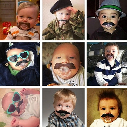 Funny Infant Mustache Baby Appease Nipple-garmade.com