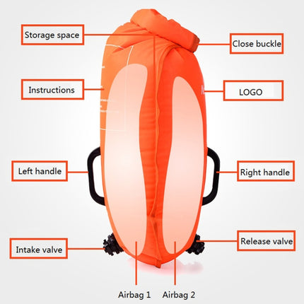 Naturehike NH17S001-G 28L 3-layered Holdall Outdoor Sport Rafting Drift Waterproof Dry Bag(Orange)-garmade.com