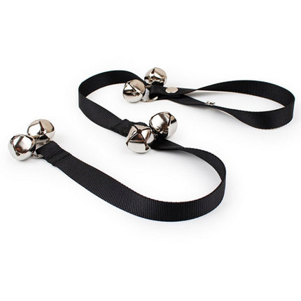 Pet Dog Training Bell Nylon Rope Traction Rope Doorbell Leash Dog Anti-lost Bell with 7 Bells (Black)-garmade.com