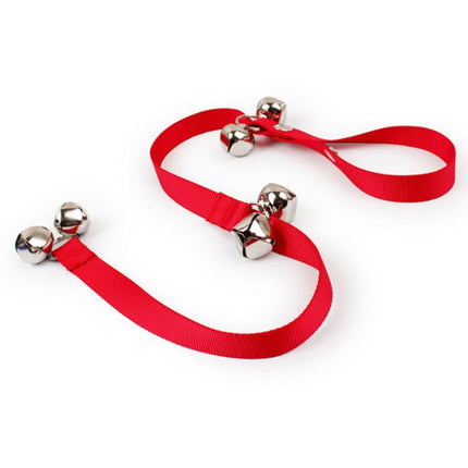 Pet Dog Training Bell Nylon Rope Traction Rope Doorbell Leash Dog Anti-lost Bell with 7 Bells (Red)-garmade.com