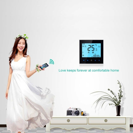 LCD Display Air Conditioning 4-Pipe Programmable Room Thermostat for Fan Coil Unit, Supports Wifi (White)-garmade.com