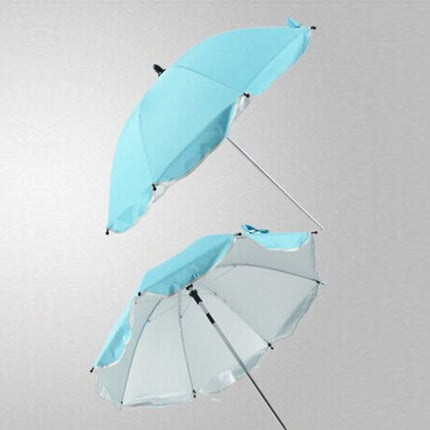 Adjustable Laciness Umbrella For Golf Carts, Baby Strollers/Prams And Wheelchairs To Provide Protection From Rain And The Sun(Azure)-garmade.com