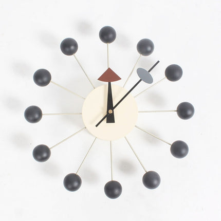 Stylish Background Minimalis Circular Balls Candy Wall Clock Creative Decoration Clock Ferris Wheel Clock(Black)-garmade.com