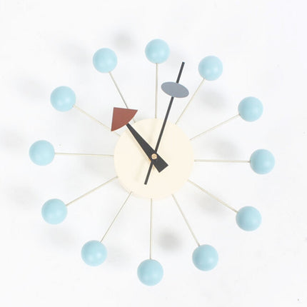 Stylish Background Minimalis Circular Balls Candy Wall Clock Creative Decoration Clock Ferris Wheel Clock(Baby Blue)-garmade.com
