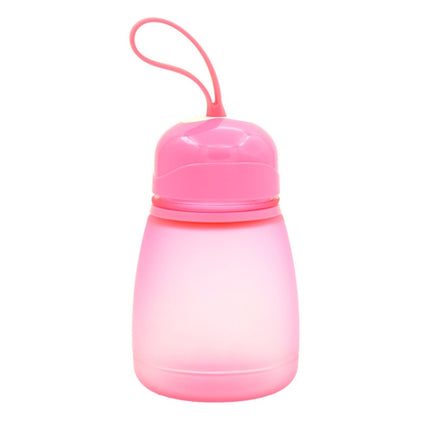 308ml Plastic Screw Top Child Cute Water Bottle(Pink)-garmade.com