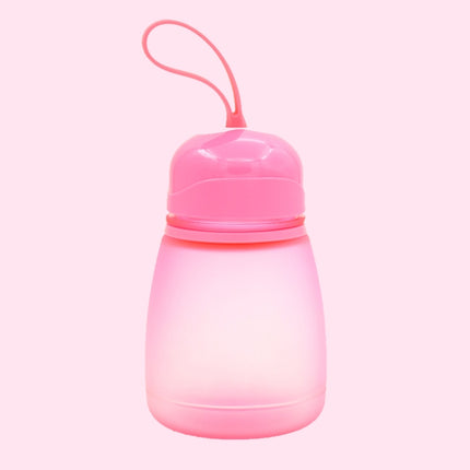 308ml Plastic Screw Top Child Cute Water Bottle(Pink)-garmade.com