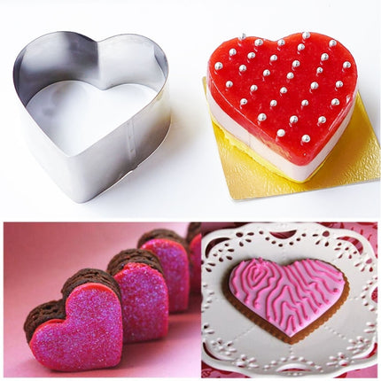 3 Sets Stainless Steel Poker Cookie Mold Playing Cards Cake Fondant Mold Spade Heart Biscuit Cutter-garmade.com
