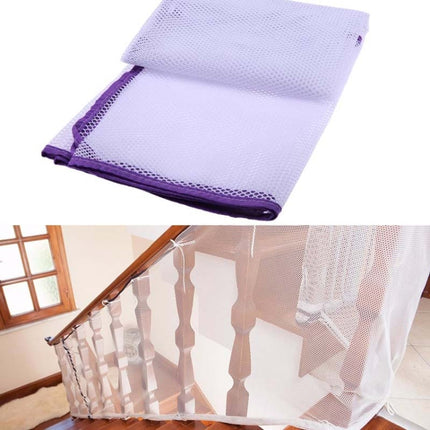 3m Thickening Safety Cope Braided Balcony Stair Safety Net for Child(Purple)-garmade.com