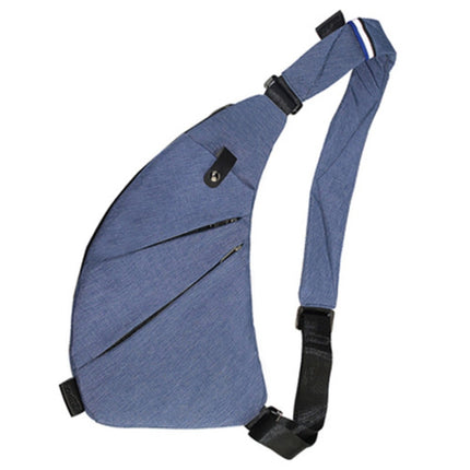 Fashion Wear-resistant Multifunctional Pockets Single Shoulder Bag Chest Front Bag for Man(Dark Blue)-garmade.com