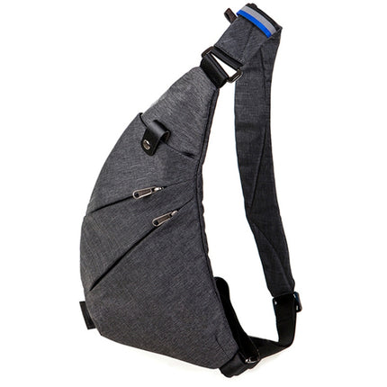 Fashion Wear-resistant Multifunctional Pockets Single Shoulder Bag Chest Front Bag for Man(Grey)-garmade.com