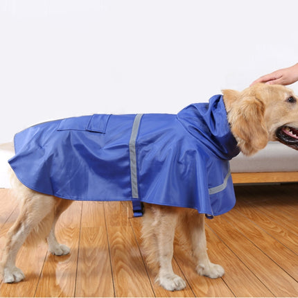 Teddy Golden Retriever Large Dog Practical Reflective Breathable Raincoat(Purple XS)-garmade.com