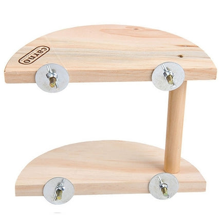 Pet Wooden Two Layers Wood Hamster Footplate Springboard Hamster Small Pets Pedal Toys-garmade.com