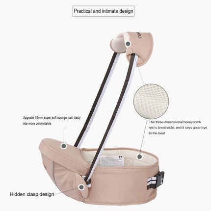Ergonomic Baby Carrier with Hip Seat for Baby with Reflective Strip for 0-3 Years Old(Coffee)-garmade.com