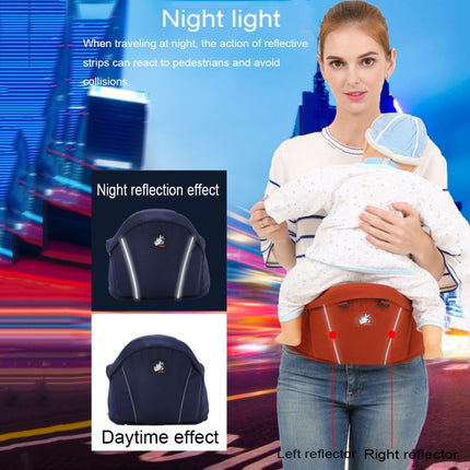 Ergonomic Baby Carrier with Hip Seat for Baby with Reflective Strip for 0-3 Years Old(Dark Blue)-garmade.com