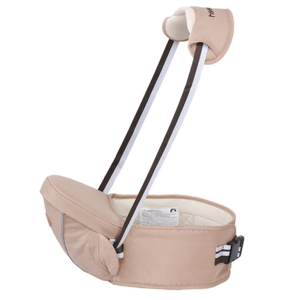 Ergonomic Baby Carrier with Hip Seat for Baby with Reflective Strip for 0-3 Years Old(Khaki)-garmade.com