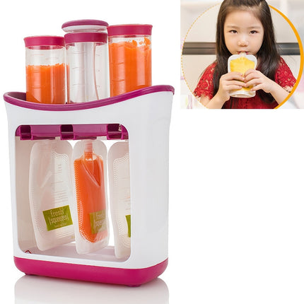 Multi-function Home Kitchen Manual Baby Food Storage Bag Dispenser Children Puree Squeezer-garmade.com