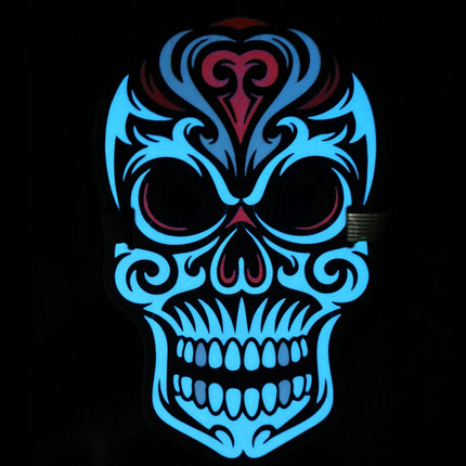 Halloween Voice Control Cool LED Light Luminous Glowing Flash Cosplay Face Mask Party Supplies-garmade.com