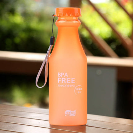 550ml Frost Leak-proof Plastic Portable Soda Bottle Sealed Simple Student Handy Beverage Bottle-garmade.com