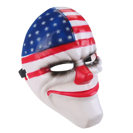 Halloween Mask PVC Halloween Festival Party US Flag Pattern Mask-garmade.com