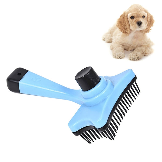 Elite Multi-functional Plastic Grooming Comb Cut Tangles Tool Pet Brushes(Blue)-garmade.com