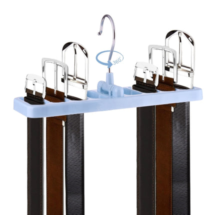 2 PCS Multi-function Tie Rack Belt Scarf Hanger Holder Closet(Blue)-garmade.com