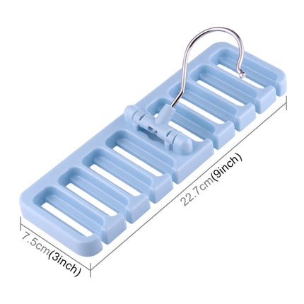 2 PCS Multi-function Tie Rack Belt Scarf Hanger Holder Closet(Blue)-garmade.com