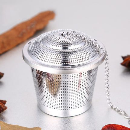 Stainless Steel Locking Spice Tea Strainer Mesh Infuser Tea Ball Filter, Large Size: 8 x 8cm-garmade.com