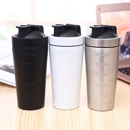 739ml(25oz) Healthy Sports Cup Stainless Steel Protein Powder Classic Shaker Bottle Replacement Milkshake Cup-garmade.com