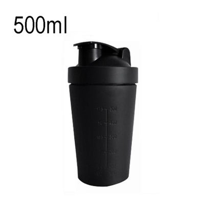 500mL(17.5oz) Healthy Sports Cup Stainless Steel Protein Powder Classic Shaker Bottle Replacement Milkshake Cup-garmade.com