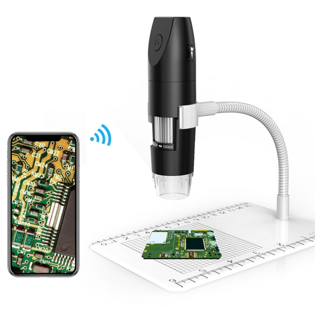 316 50-1000X Adjustable Smart Wifi USB Digital Microscope (Black)-garmade.com